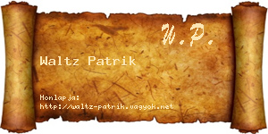 Waltz Patrik névjegykártya